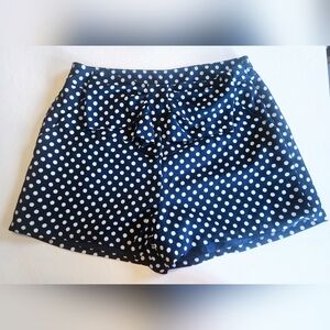 DISNEY BY LC LAUREN CONRAD Navy Blue White Polka Dot Shorts Size L